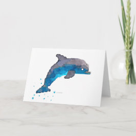 Dolphin Watercolor Grußkarte Karte