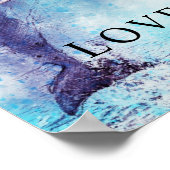 Dolphin Watercolor Office Deco Matte Poster (Ecke)