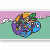 Dolphin wave  aufkleber (Vorderseite)