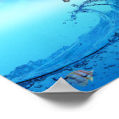 Dolphin Wave Frutiger Aero Poster (Ecke)