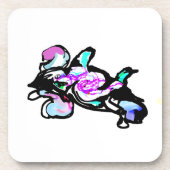 Dolphin wave fun getränkeuntersetzer (Vorderseite)