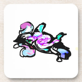 Dolphin wave fun getränkeuntersetzer