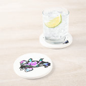 Dolphin wave fun getränkeuntersetzer (Seite)