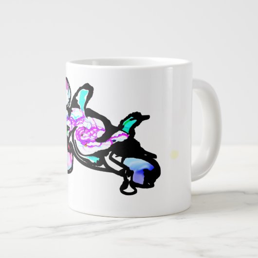 Dolphin wave fun Jumbo-Tasse (Vorderseite Rechts)