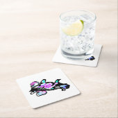 Dolphin wave fun rechteckiger pappuntersetzer (Vor Ort)