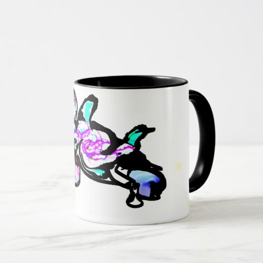 Dolphin wave fun tasse (VorderseiteRechts)
