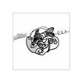 Dolphin wave  gummistempel (Prägung)