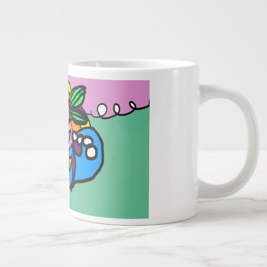 Dolphin wave  Jumbo-Tasse (Rechts)