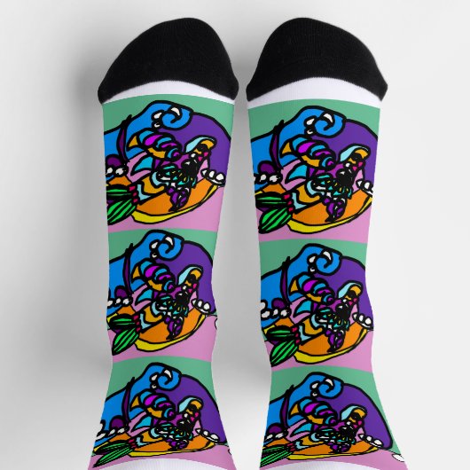Dolphin wave  socken (Oben)