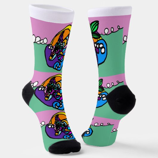 Dolphin wave  socken (Gewinkelt)