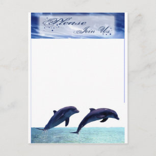 Dolphin Wedding Invitation Beach Wedding Empfang Einladungspostkarte