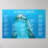 Dolphin Wedding Tropical Seating Chart Poster (Vorne)