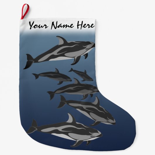 Dolphin Weihnachten Strumpf Personalisierte Dolphi Großer Weihnachtsstrumpf (Vorderseite)