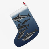 Dolphin Weihnachten Strumpf Personalisierte Dolphi Großer Weihnachtsstrumpf (Rückseite (Hängend))