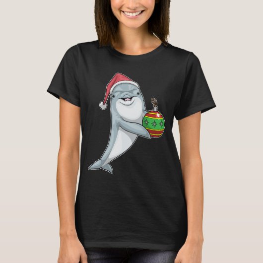 Dolphin Weihnachtsball T-Shirt (Vorderseite)