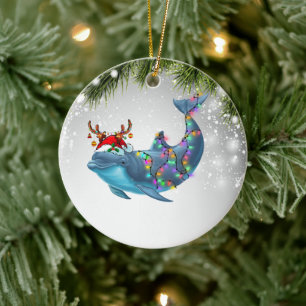 Dolphin Weihnachtsgeschenk für Dolphin Keramik Ornament
