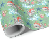 Dolphin Weihnachtswrapping Paper Geschenkpapier (Rolleneckpunkt)