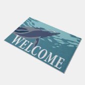 Dolphin Welcome Doormat | Niedliche Dolphin Doorma Fußmatte (Schrägansicht)