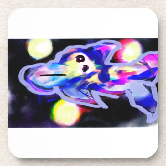 Dolphin-Welle Getränkeuntersetzer (Vorderseite)