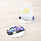 Dolphin-Welle Getränkeuntersetzer (Seite)