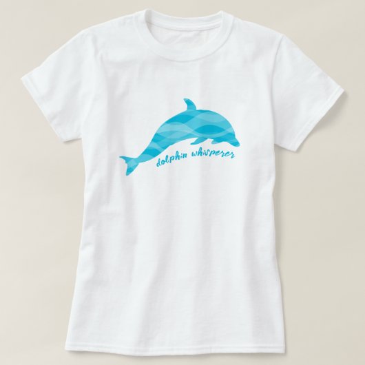 Dolphin Whisperer Blue Waves T-Shirt (Design vorne)