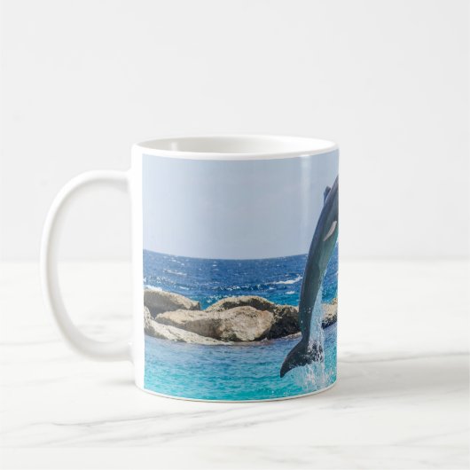 Dolphin White Coffee Tasse (Links)
