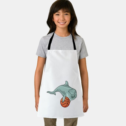 Dolphin with Basketball Schürze (Insitu)