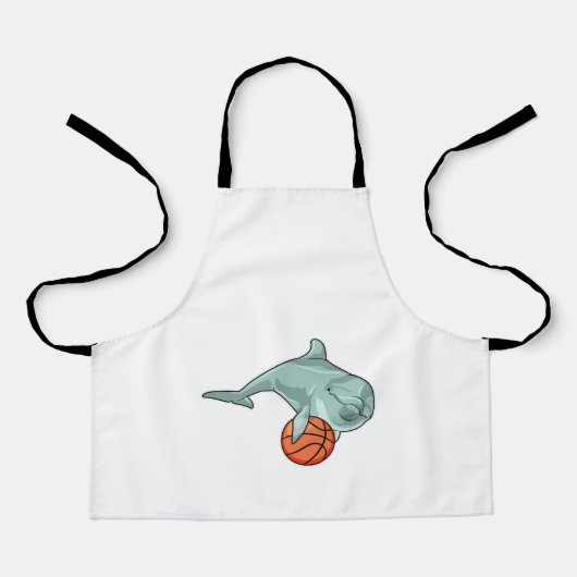 Dolphin with Basketball Schürze (Vorderseite)