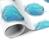 Dolphin World Geschenkpapier (Rolleneckpunkt)