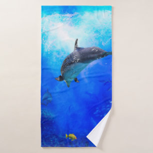 Dolphin World WIND on WASSER 1 Badehandtuch