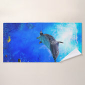 Dolphin World WIND on WASSER 1 Badehandtuch (Badehandtuch)