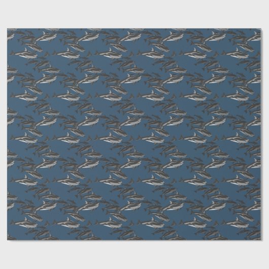 Dolphin Wrapping Paper Dolphin Weihnachtspapier Geschenkpapier (Flach)