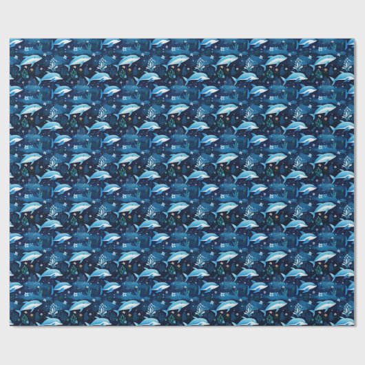 Dolphin Wrapping Paper Geschenkpapier (Flach)
