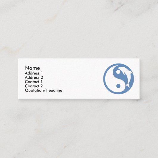 Dolphin Yin Yang Visitenkarte (Vorderseite)