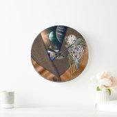 Dolphin-Zeit auf Leder Große Wanduhr (Zuhause)