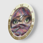 Dolphin-Zeit auf Leder Große Wanduhr (Winkel)