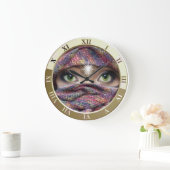 Dolphin-Zeit auf Leder Große Wanduhr (Zuhause)