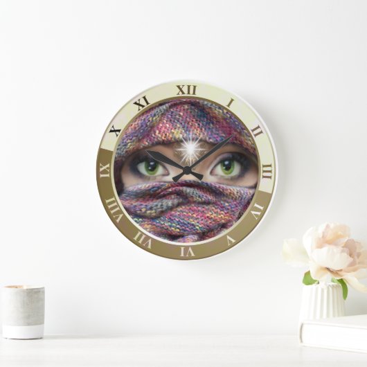 Dolphin-Zeit auf Leder Große Wanduhr (Zuhause)