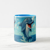 Dolphin Zweifarbige Tasse (Mittel)