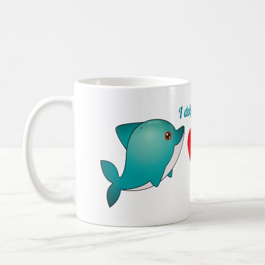 Dolphinately Liebe I Sie [kawaii Delphinpaare]! Kaffeetasse (Links)