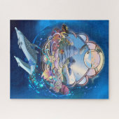 DOLPHINEN UNTER DEM STRANDSTRAND-PARTY PUZZLE (Horizontal)