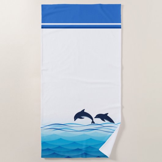 Dolphins Beach Handtuch (Vorderseite)