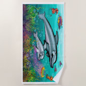 Dolphins Beach Handtuch (Vorderseite)