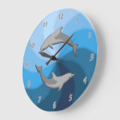 Dolphins Clock Große Wanduhr (Winkel)