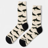 Dolphins Delphinus Tursio, Vintage Marine Animals Socken (Linkes Detail)