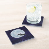 Dolphins Glasuntersetzer (Schrägansicht)