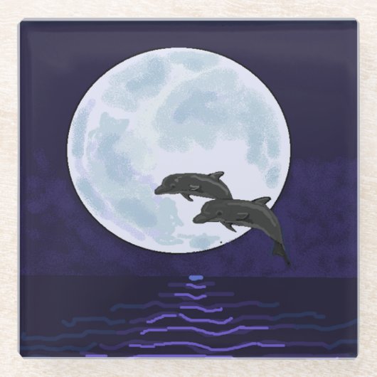 Dolphins Glasuntersetzer (Vorderseite)