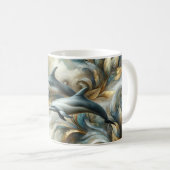 Dolphins Golden Botanical Dreamscape Kaffeetasse (VorderseiteRechts)