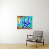 Dolphins in Ocean with Beautiful Coral Reef Design Wandteppich (Beispiel (Horizontal))