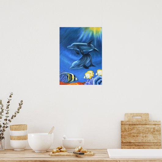 Dolphins In the Ocean II Poster (Küche)